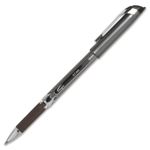 Integral Integra ITA39059 0.7 mm Integra Gel Stick Pen with Rubber Grip - Black Ink ITA39059